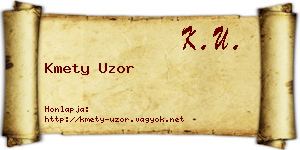Kmety Uzor névjegykártya
